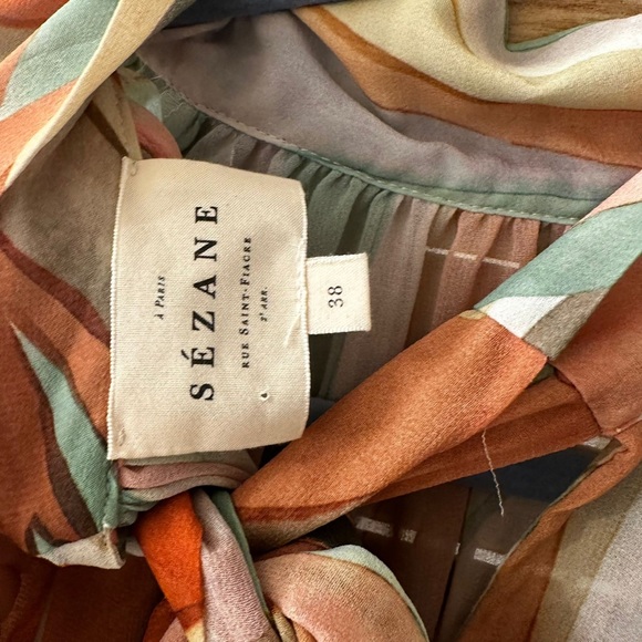 SÉZANE Solange Blouse Size 38 US 6 - Picture 6 of 7